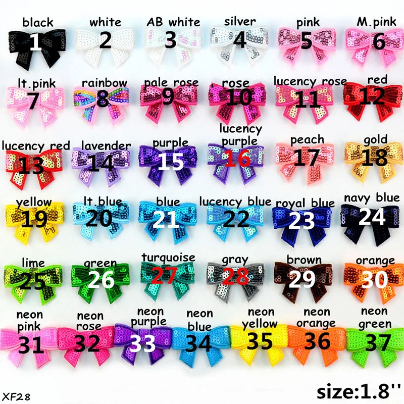 60 шт./лот 4 5 см мини волосы блесток бант вышивка флэш блёстки галстук бабочка