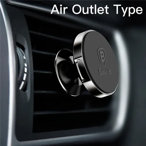 Black Air Outlet Baseus магнитный автомобильный держатель для телефона для Iphone samsung huawei мобильный сотовый телефон Поддержка Держатель на вентиляционное отверстие автомобиля gps автомобильный телефон стенд - Цвет: Black Air Outlet