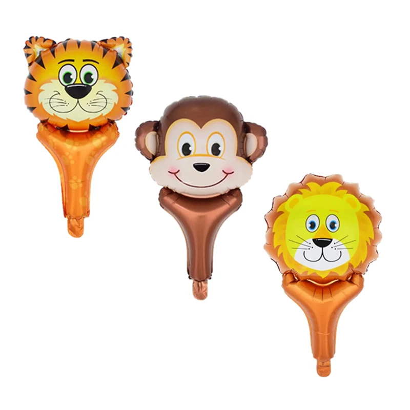 6 шт. животные джунглей тигр Лев обезьяна Зебра жираф воздушные гелиевые шары для