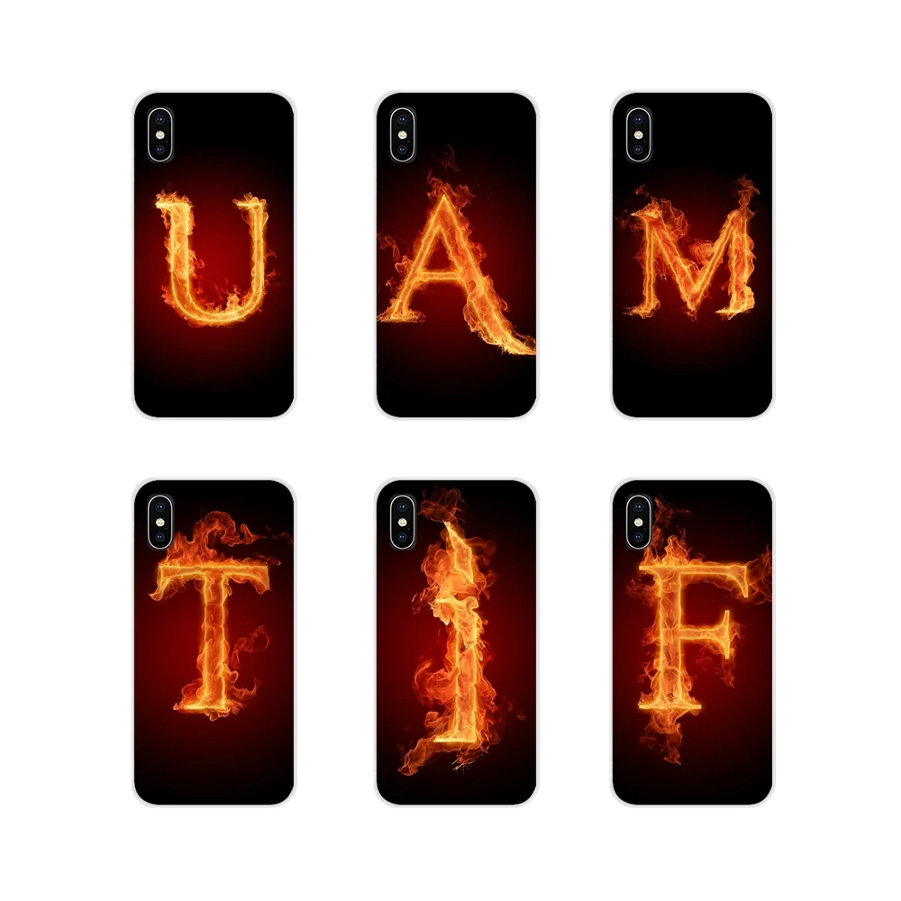 Letters On Fire Art Black Silicone Phone Case Cover For Xiaomi Mi4 Mi5 Mi5S Mi6 Mi A1 A2 5X 6X 8 9 Lite SE Pro Max Mix 2 3 2S | Мобильные