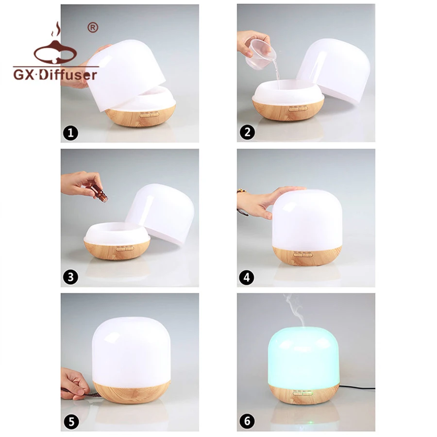 GX. Diffuser Aroma Light Wood 300 мл новейшая модель Электрический увлажнитель диффузор