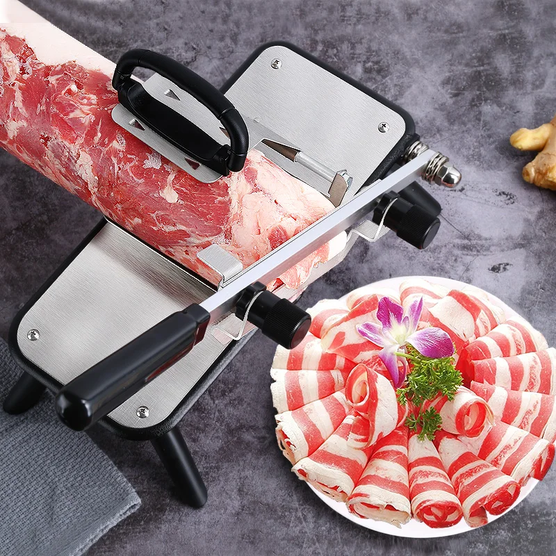 Бытовая нержавеющая сталь руководство ягненка мясо слайсер жир корова