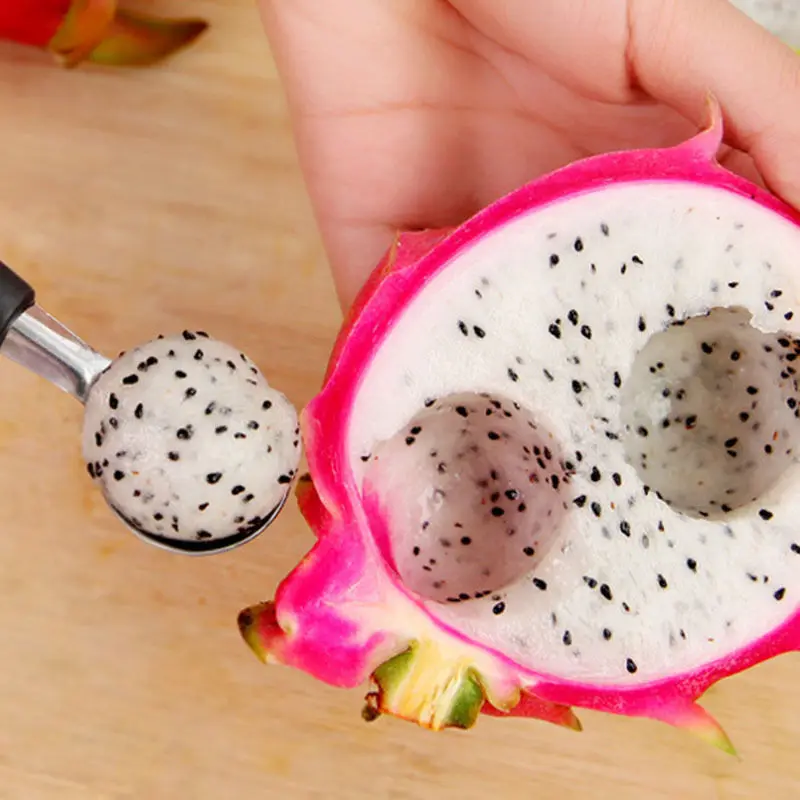 Стальная двойная двухконцевая дыня Шариковая ложка для фруктов мороженого