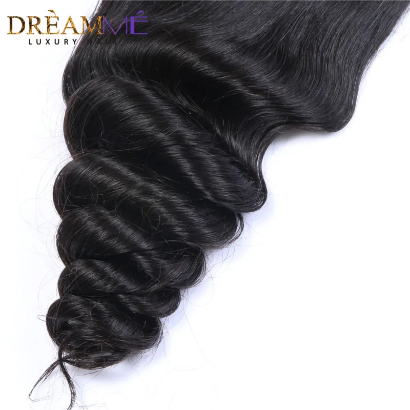 Dreamme волосы свободная волна перуанские волосы remy шелковая основа Закрытие 4*4 закрытие отбеленные узлы с волосами младенца естественная линия волос