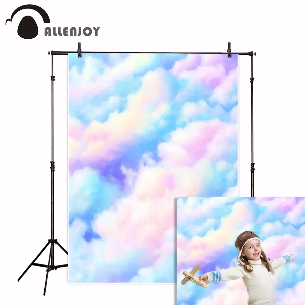 Allenjoy фоны для фотосъемки красочные облака хлопок конфеты Милая Детская
