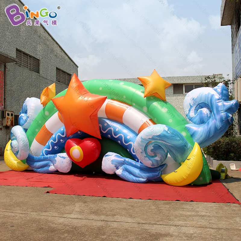 Customized 6X2.5 meters inflatable tv background wall design digital printing airblown star for decoration toys | Игрушки и хобби