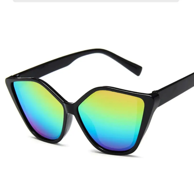 

2019 NEW diamond Sunglasses Women Brand Designer Fashion Cateye Frame Mirror Lens Sexy feminino Sun Glasses