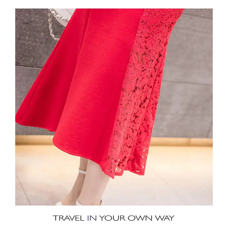 Plus Size Lace Skirt Women New Korean Fashion High waist Long Mermaid Skirts Stretch Slim Elegant Pencil Skirts