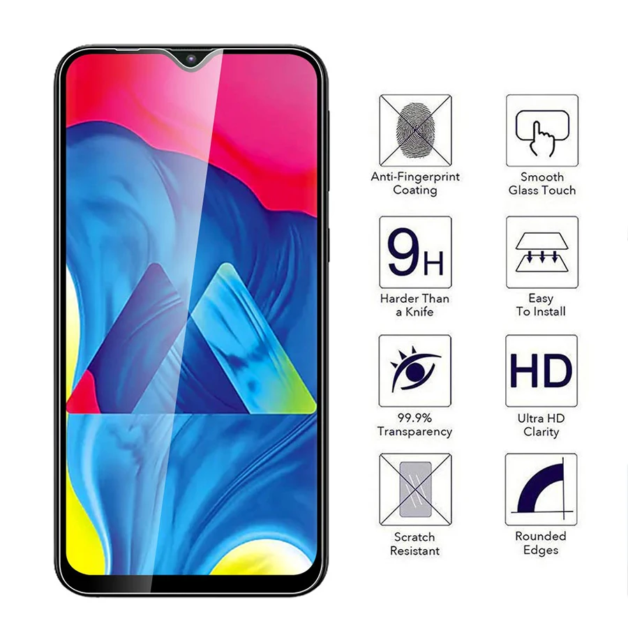 Закаленное стекло с полным покрытием клея для samsung a10 a20 a30 a40 a50 a60 a70 a80 a90 M30 M20 M10