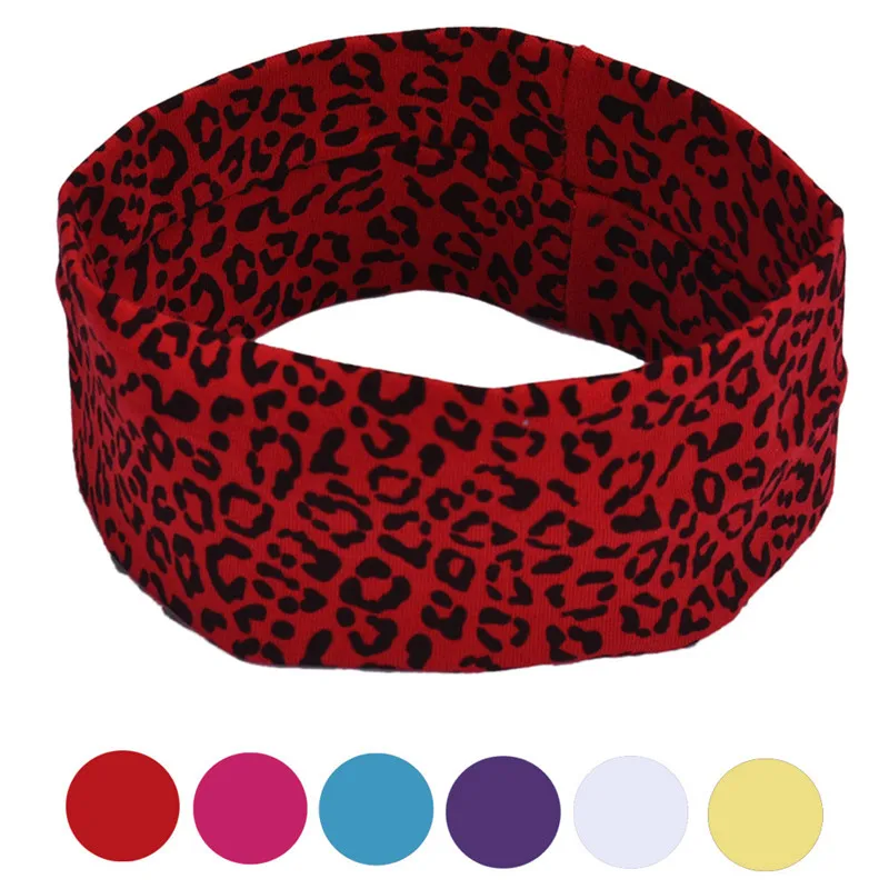 Осенняя хлопковая леопардовая повязка для йоги эластичная резинка на голову