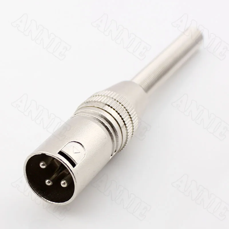 

30pcs/lot KTV Microphone Connector Male XLR Socket With Long Tail Spring 3 Pin Plug Adapter