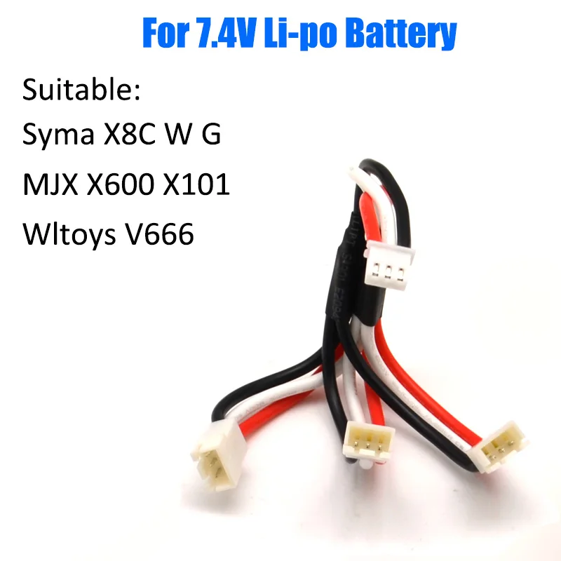 Фото MJX X600 X101 7,4 В 2S 1 в 3 зарядный кабель проводная линия для SYMA X8C WLtoy V666 RC Дрон литий-полимерный аккумулятор радиоуправляемого самолета Радиоуправ... №3