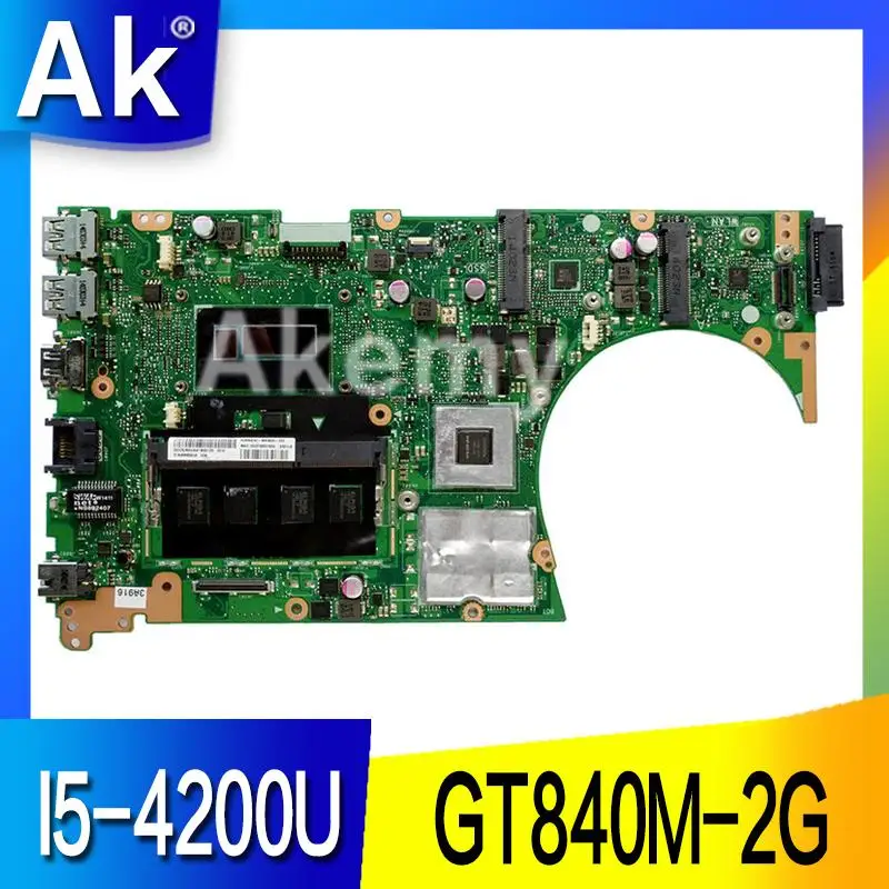 

AK S551LN Laptop motherboard For Asus S551LB S551LN S551LD S551L Test original mainboard 4G RAM I5-4200U GT840M-2G