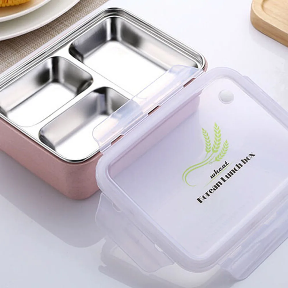 1200ml Portable Lunch Box Stainless Steel Cartoon Picnic Food Storage Container Useful | Дом и сад
