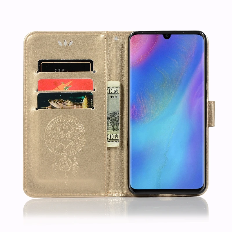 Чехол Etui для Huawei P30 Pro Роскошный кожаный бумажник с совой откидной Huwawei P30Pro Capinha Hawei