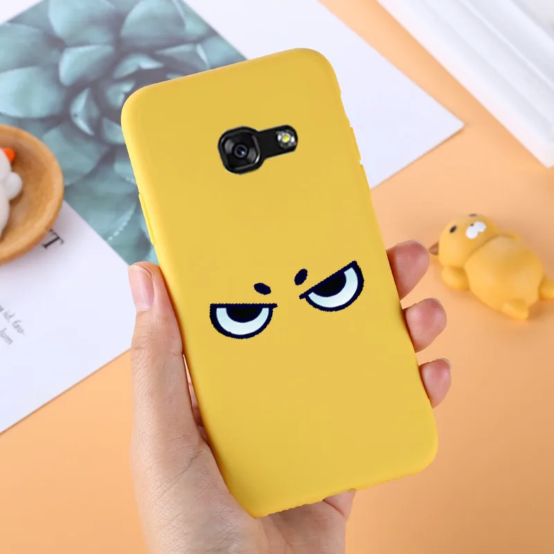 Для samsung A5 SM-A520F Чехол Мягкий силиконовый чехол для телефона для samsung Galaxy A3 A5 A7 чехол Fundas матовый желтый узор - Цвет: 17