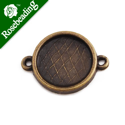 14 мм круглый ободок для браслета античное бронзовое покрытие пустой
