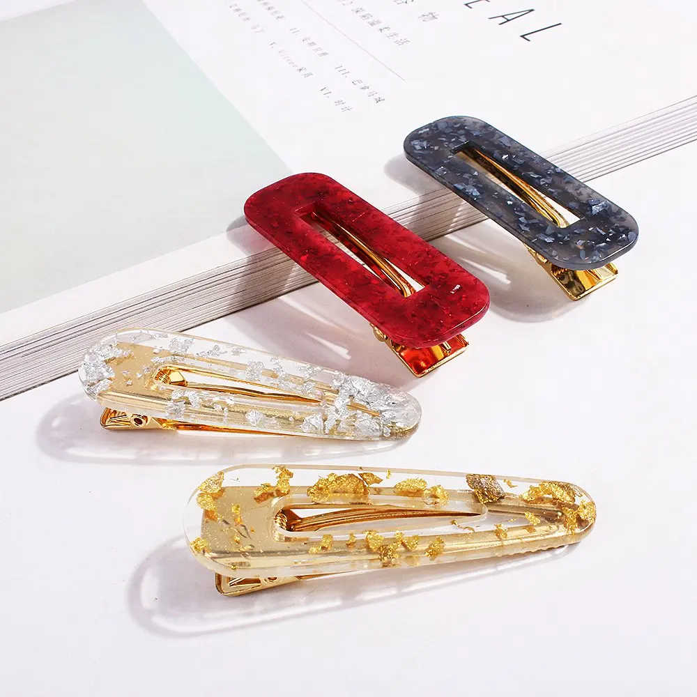 FASACC женские Акриловые зажимы для волос девушки Геометрическая шпилька Женская