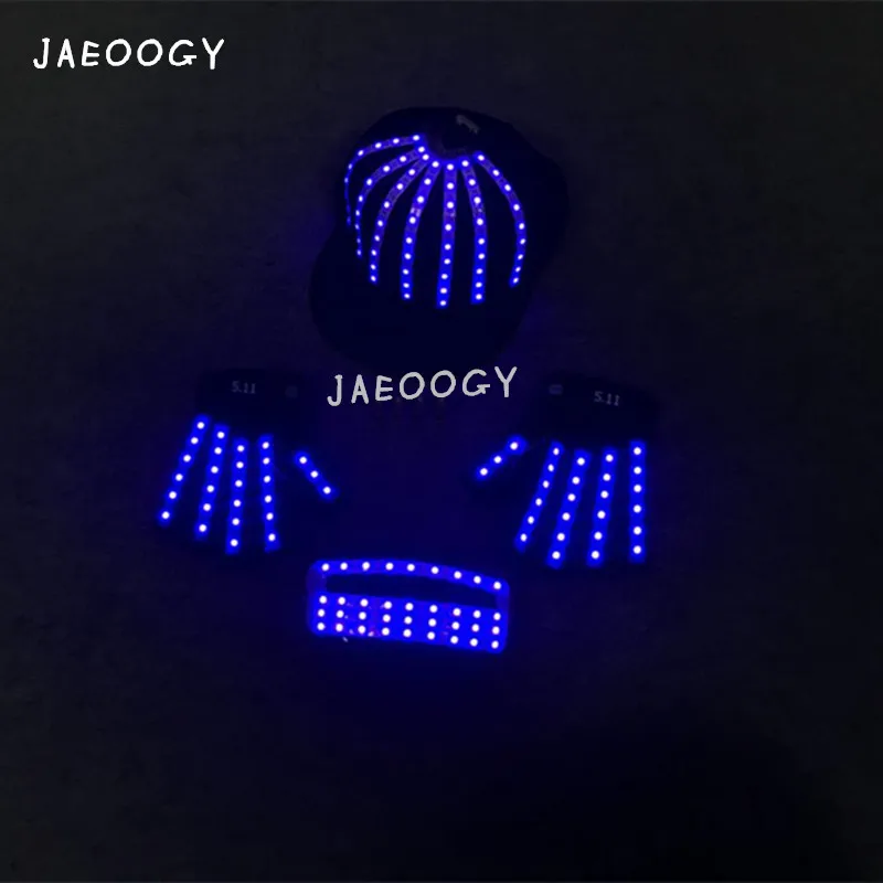 Светящийся светодиодный Перчатки очки для выступления ФЛУОРЕСЦЕНТНОЕ освещение