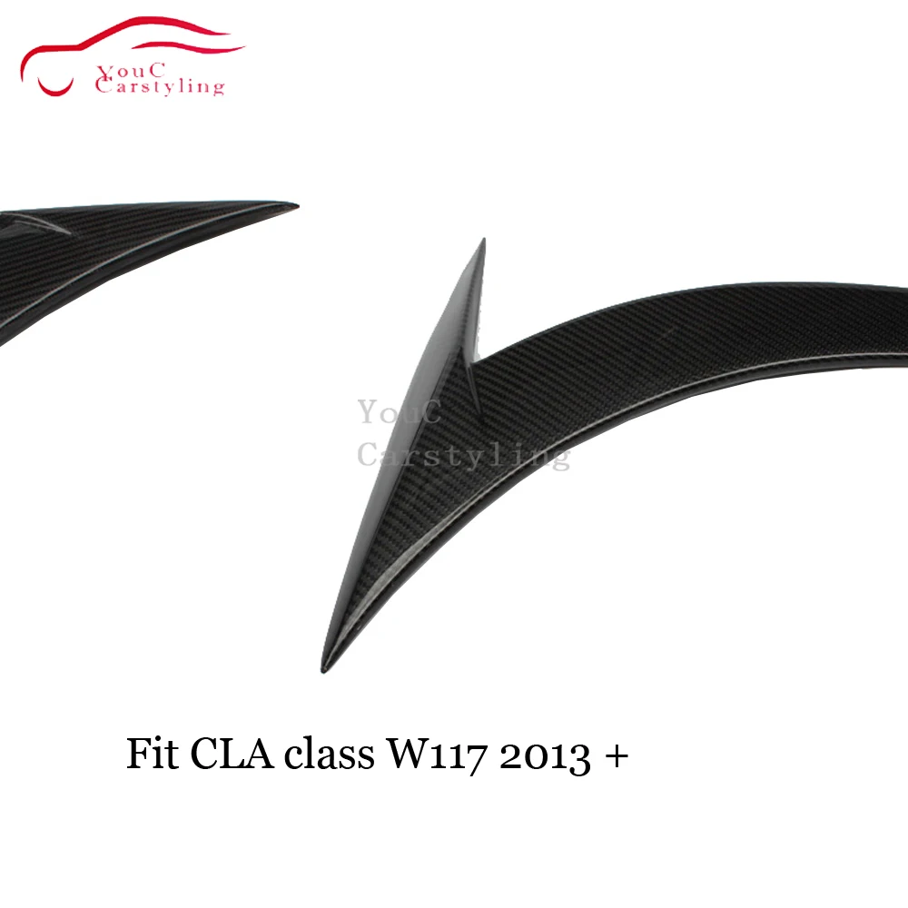 W117 углеродное волокно автомобильный Стайлинг бампер сплиттер для Mercedes CLA C117 2014-2019