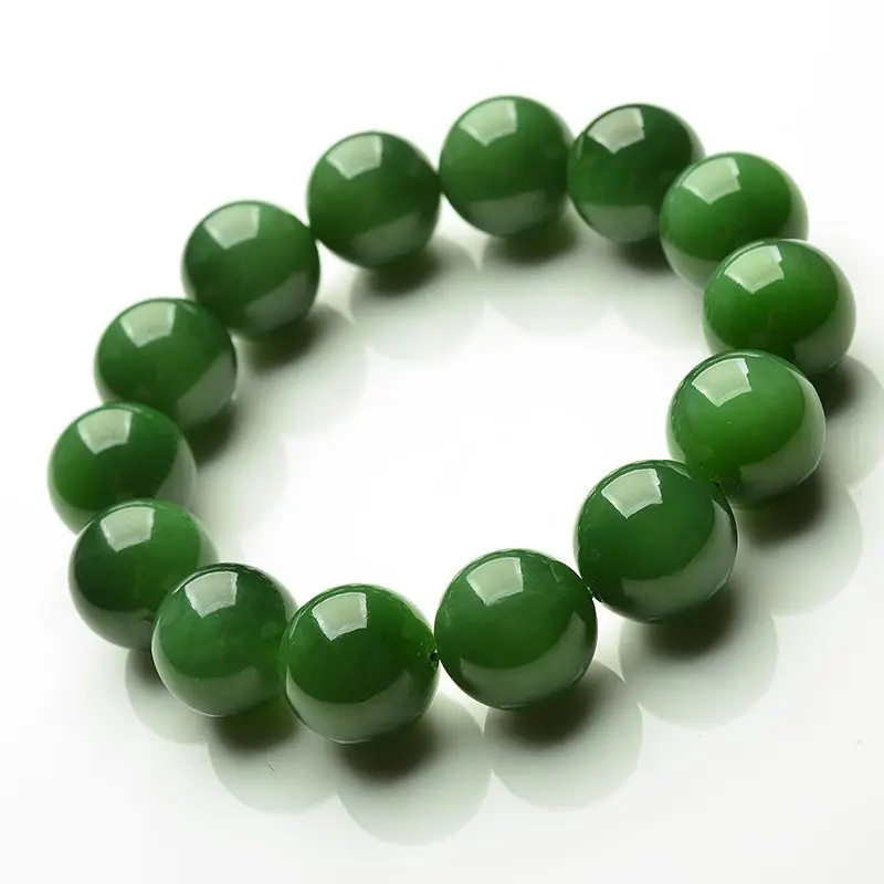 

Lovers Green Beads stone Bangle Bracelet Handmade 10-12MM Bead AAA