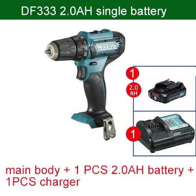Япония Makita DF333 Аккумуляторный шуруповерт 12V литиевая батарея ручная дрель многофункциональный бытовой отвертка 1700 ОБ/мин 30/14N. М