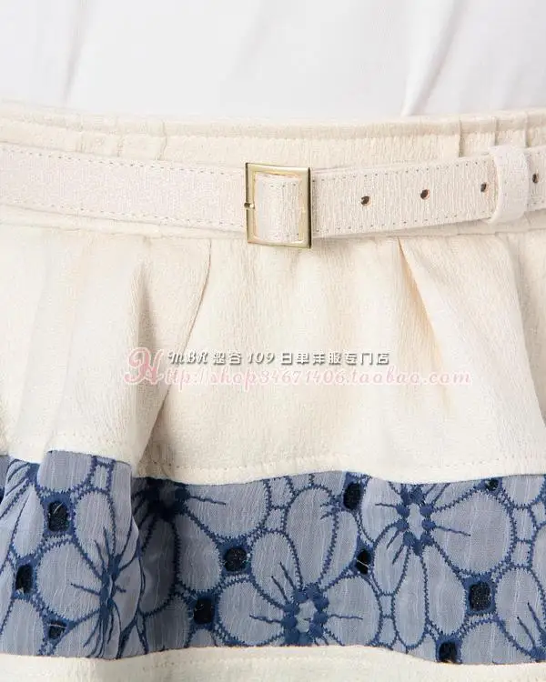 

L*z lisa New Japanese Embroidery Multi-level Hollow Split Half Skirt