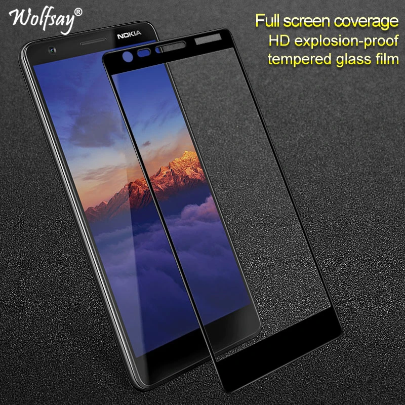 2PCS Full Cover Screen Protector Glass For Nokia 3.1 Tempered Protective 2018 Phone Film | Мобильные телефоны и