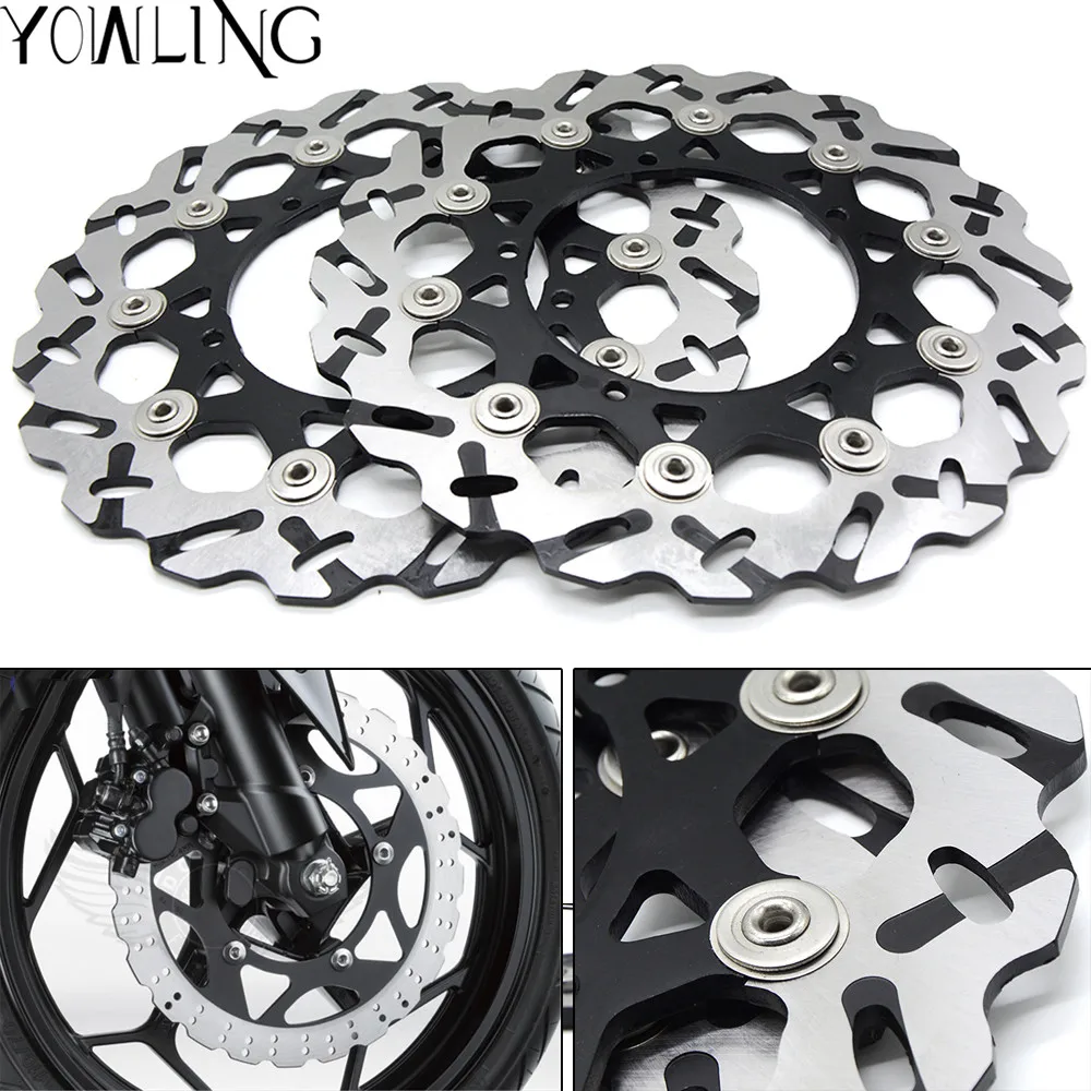 

1Pair Front Brake Disc Rotors For YAMAHA YZF R1 1000 1998 1999 2000 2001 2002 2003 CNC Front Brake Disc Brake Rotors