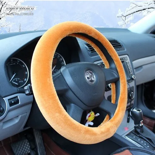 7 Цветов Зима Теплая Мех Плюшевые Автомобилей Руль Обложка 38 см Fit 95% Стайлинга