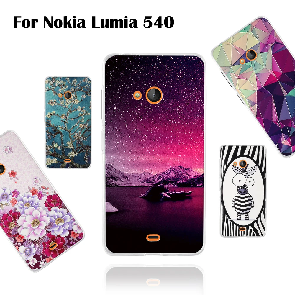 Чехлы для телефонов Nokia microsoft Lumia 540 чехол силиконовый 3D рельефный задняя