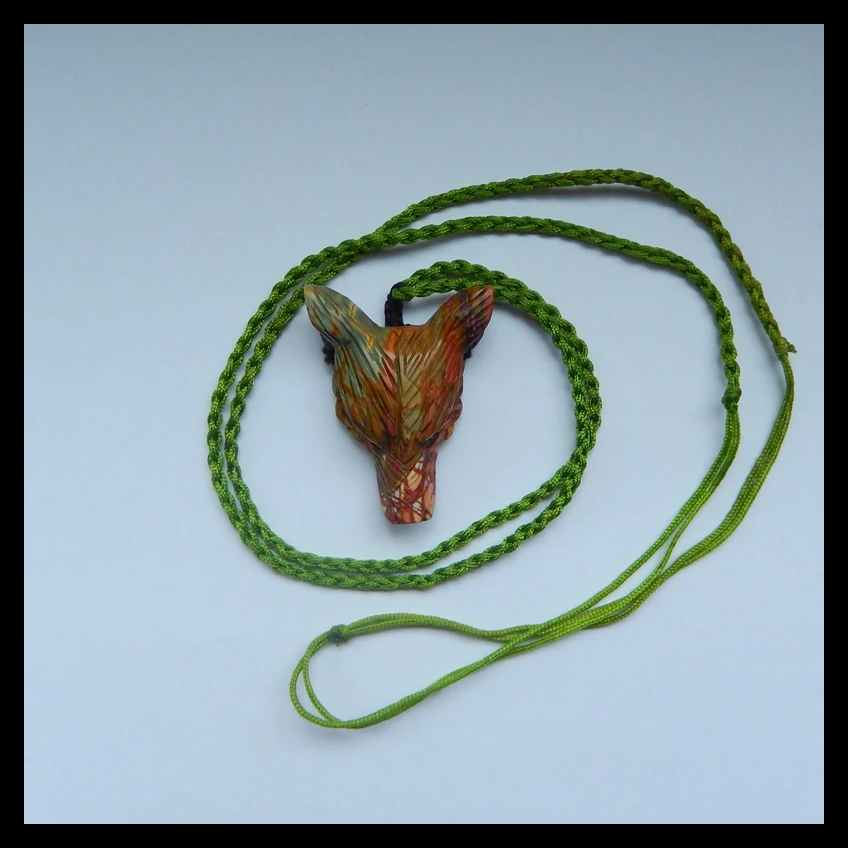 Натуральный камень разноцветная яшма Пикассо Резная Голова волка модные