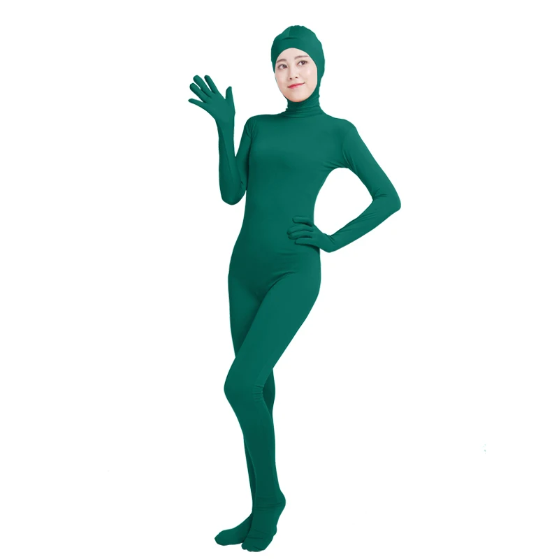 Turquoise Ensnovo, унисекс, косплей, Zentai, костюмы для женщин и мужчин, для взрослых, с открытым лицом, на все тело, спандекс, зентай-костюм, черный, боди, костюмы для косплея - Цвет: Turquoise