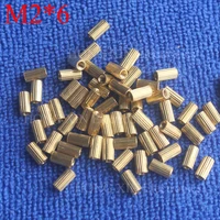 m26 1pcs brass spacer standoff 6mm female to female standoffs column cylindrical high quality 1 piece sale