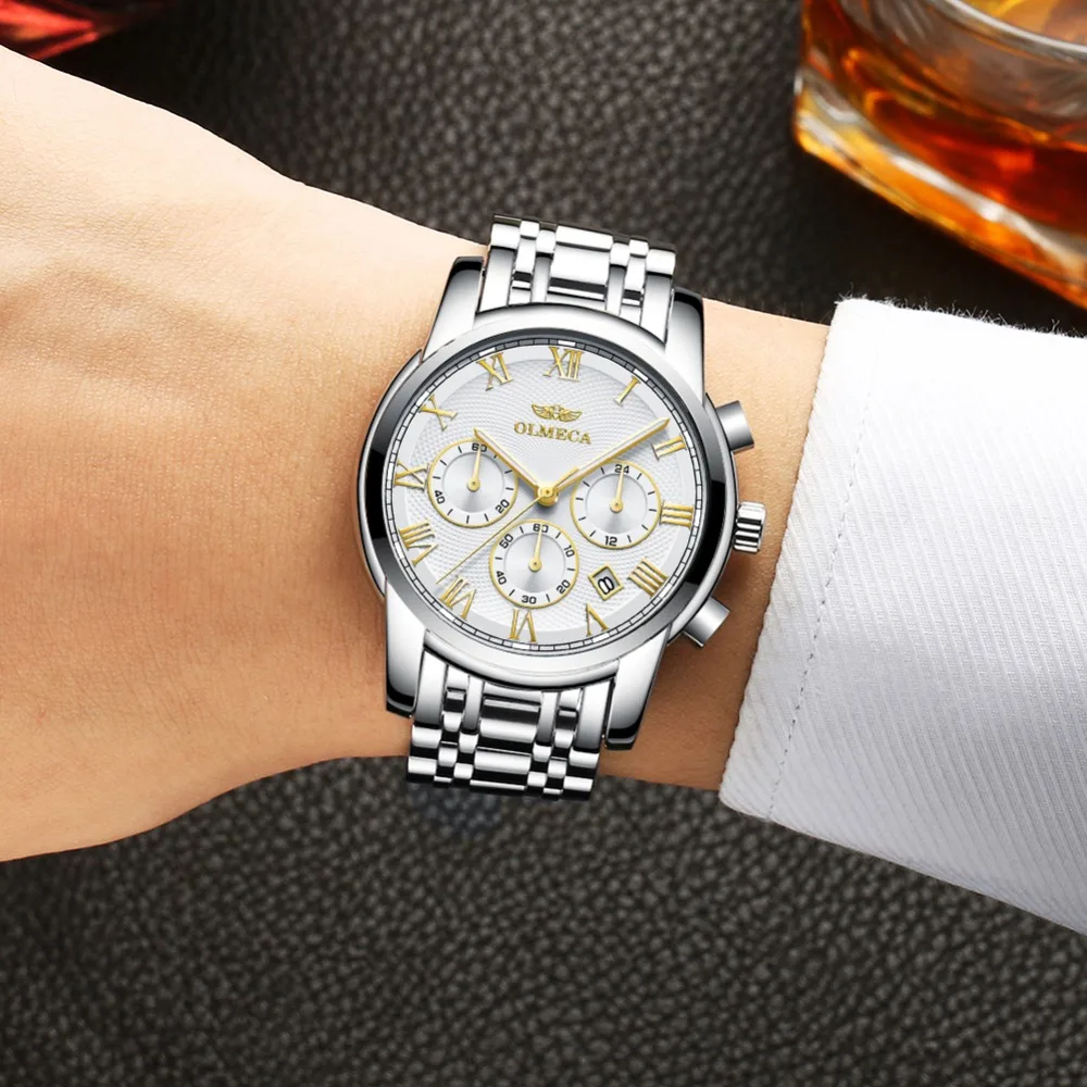 Топ бренд часы Роскошный хронограф водонепроницаемые Montre Homme военные для мужчин