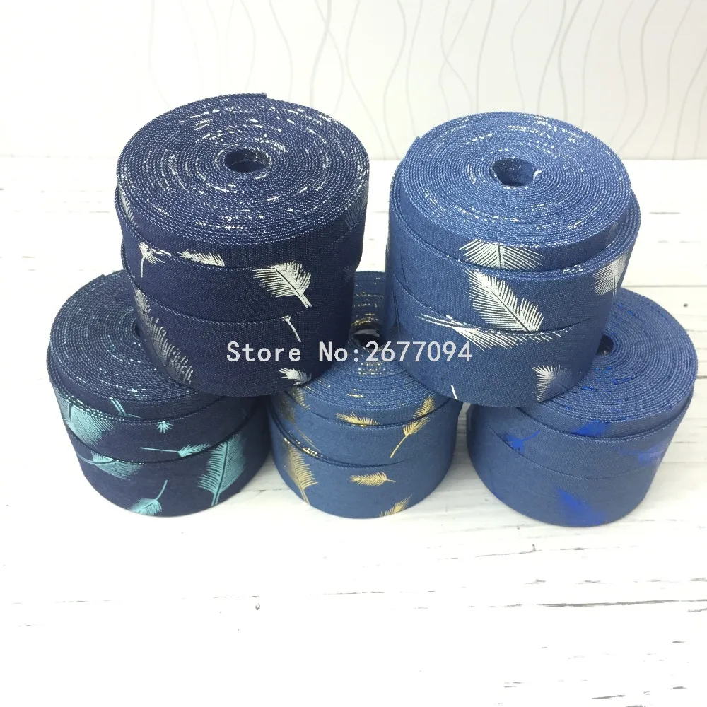 5M/L 10 25 40mm Printe сапфирово-синяя кожаная джинсовая ткань рулон ленты ковбой