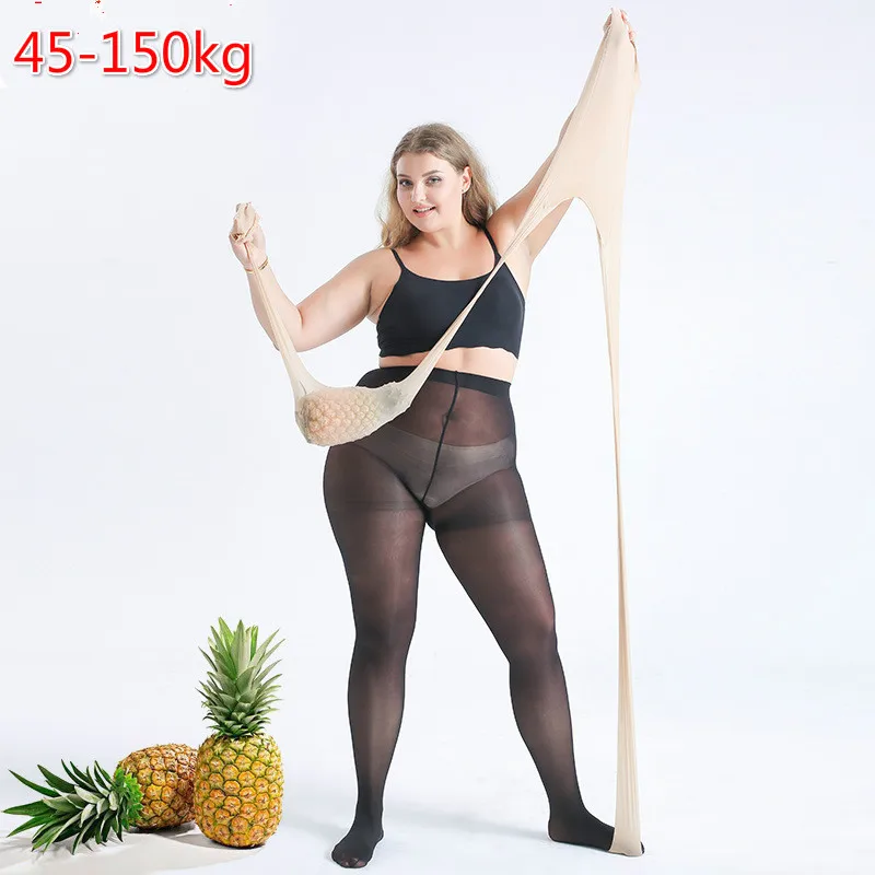 Max 150KG Plus Size Women Anti Hook stockings and Leggings High Waisted Super Elastic Velvet Ultra Thin Pantyhose Big Lingerie