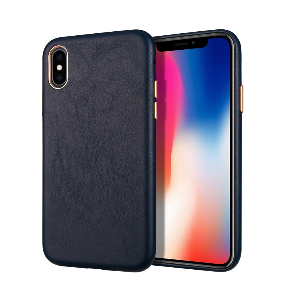 Blue Роскошный первый слой воловьей ящерицы задняя оболочка для Iphone Xs Max Xr X 11 8 7 6 6s Plus чехол из натуральной кожи для Iphone 11 pro max - Цвет: Blue
