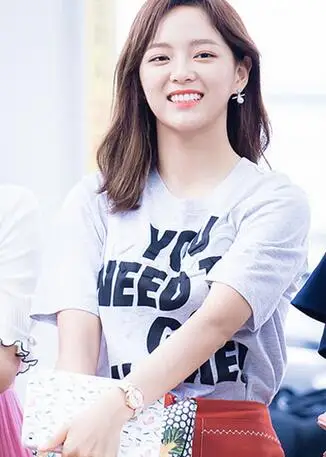 Kpop gugudan Se Jeong tv drama футболка с круглым вырезом и короткими рукавами для дома летняя