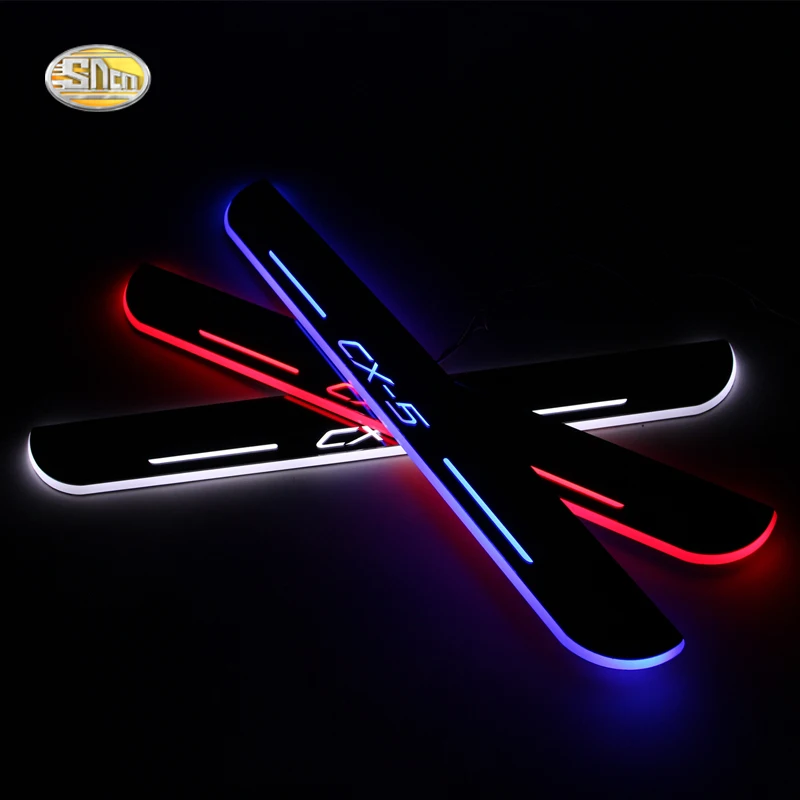 SNCN светодиодный порог для Mazda светильник CX5|door sill scuff plate|silling lightsill plate |
