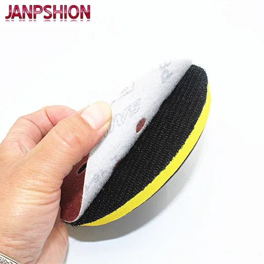 JANPSHION 100 шт. 125 мм крючок и петля абразивная наждачная бумага 5 дюймов красный