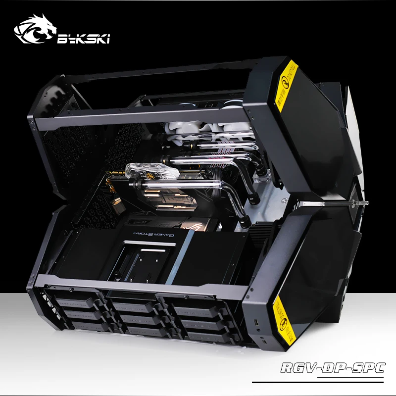 Bykski водный охладитель пластина для DeepCool Quadstellar чехол, RBW(5 V)/RGB(12 V), подходит для водяного охлаждения здания