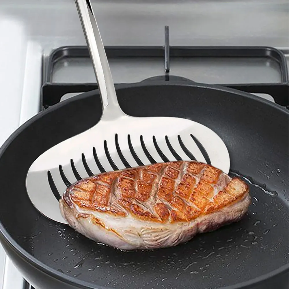 Steak Spatula Multi-function Shovel Fish Lifter Spade Fried Oil Straining Stainless Steel Kitchen Utensils Cooking Widening |