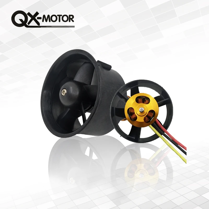 QX-Motor 64mm EDF All Set QF2822 4300KV Motor with 5 Blades Ducted Fan for RC Airplane