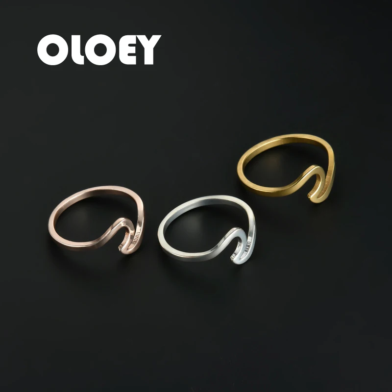OLOEY женское модное кольцо с переплетенными элементами элегантное уникальное