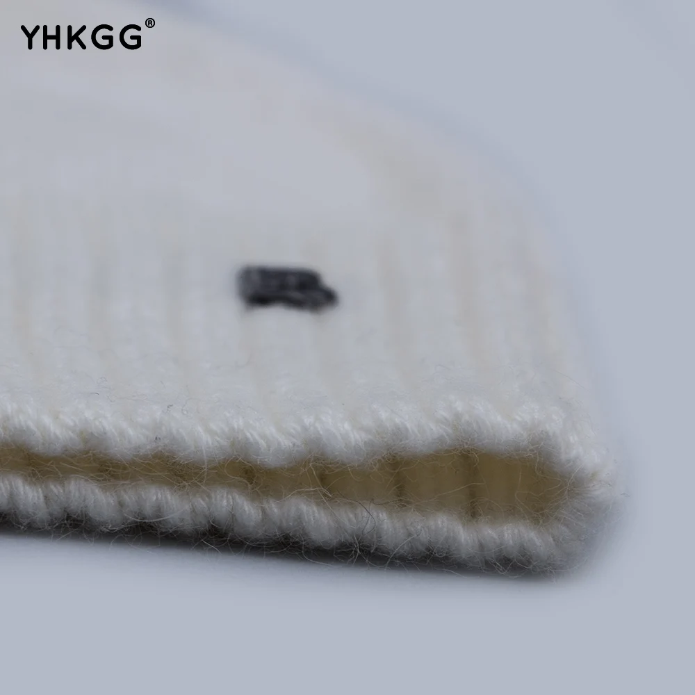 YHKGG 2018 Женщины Осень Зима Шляпы Упругие Трикотажное Шерсть Хлопок Gorro Твердые