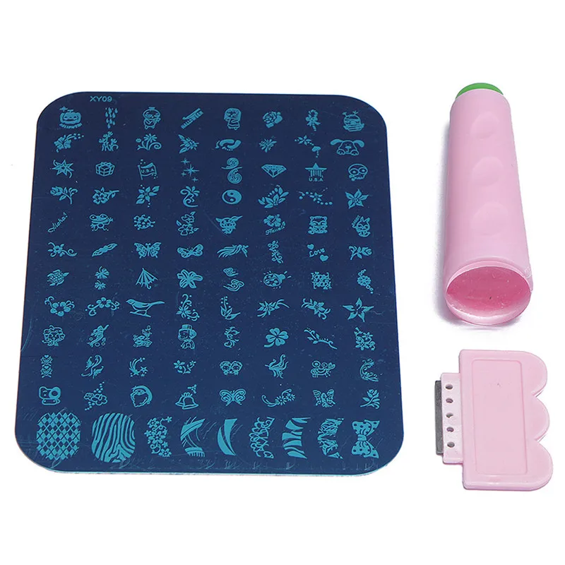 2017 прозрачный дизайн ногтей силиконовая головка штамповка стемпер скребок