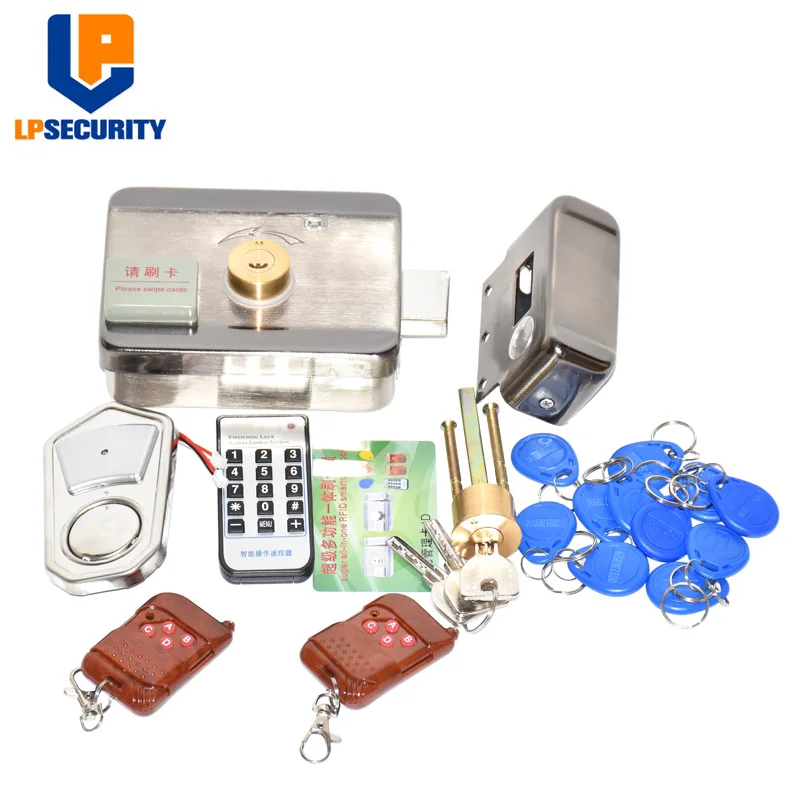 Дистанционное управление электронный RFID дверной замок для ворот/умный электрический замок магнитный индукционный дверной вход система контроля доступа 10 тегов