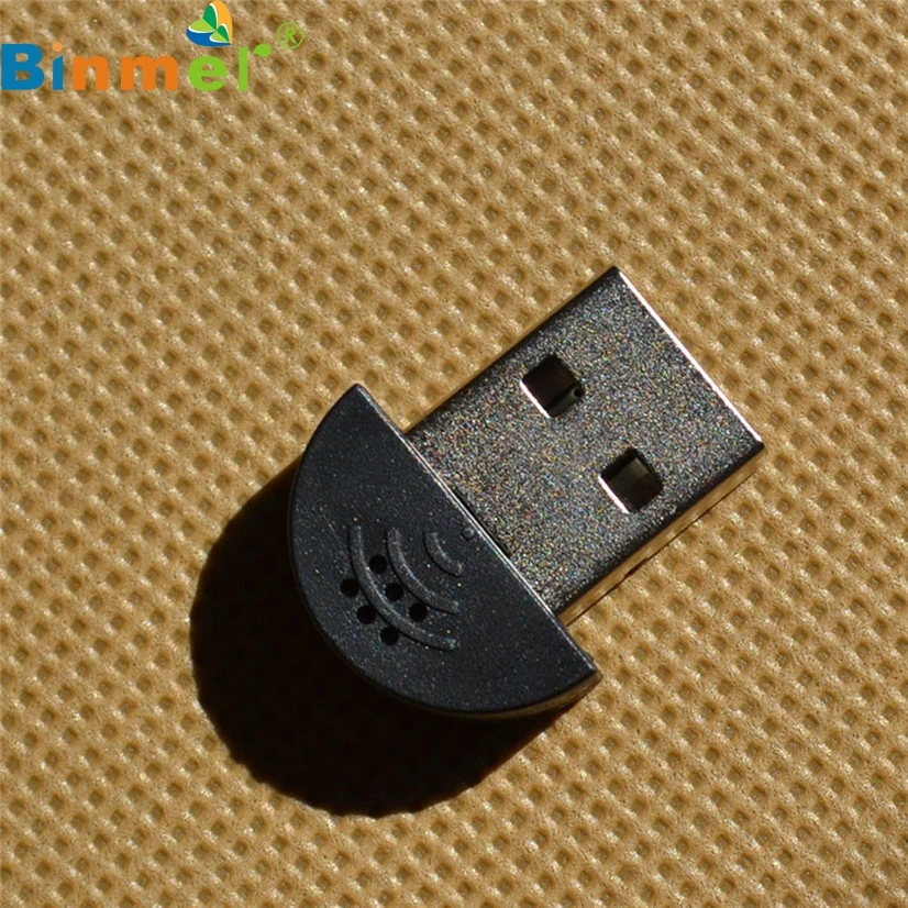 Заводская цена Binmer супер мини USB 2.0 микрофон аудио адаптер Driver Free для MSN Skype Видео PC Тетрадь au4 Прямая