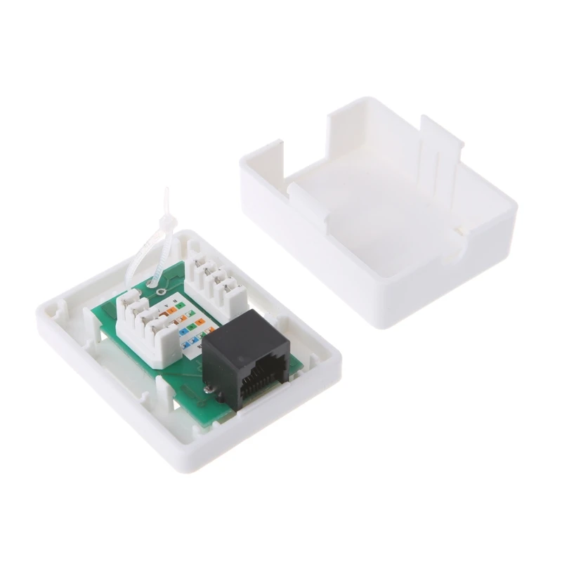 1 Pc CAT6 RJ45 8P8C UTP Unshielded Single Port Desktop Mount Box ABS Plastic LASEWICOON Hot High Quality | Компьютеры и офис